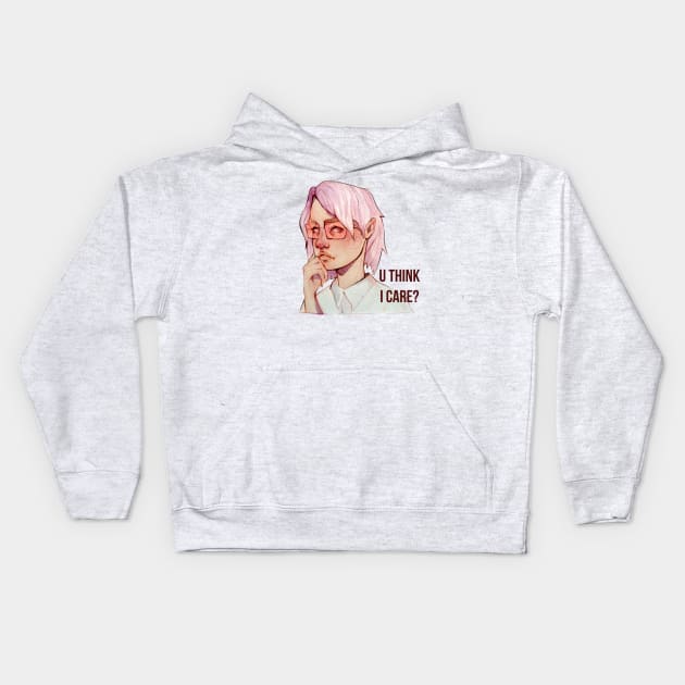 Colored-hair sassy girl Kids Hoodie by The F* cake